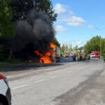 Легковик та вантажівка спалахнули після зіткнення: на Вінниччині сталася смертельна ДТП