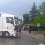 На Вінниччині зіткнулися вантажівка MAN та рейсовий автобус: восьмеро постраждалих