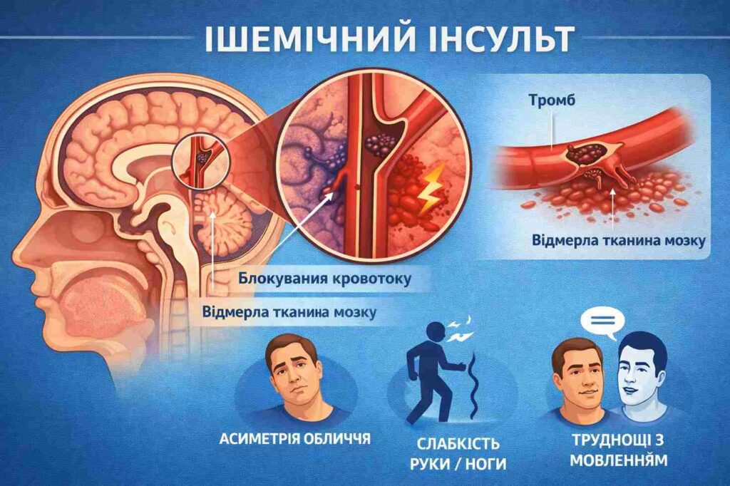 Ішемічний інсульт_симптоми та блокування