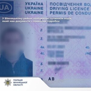Вінницький водій з підробленими правами: виявлено на Вінниччині